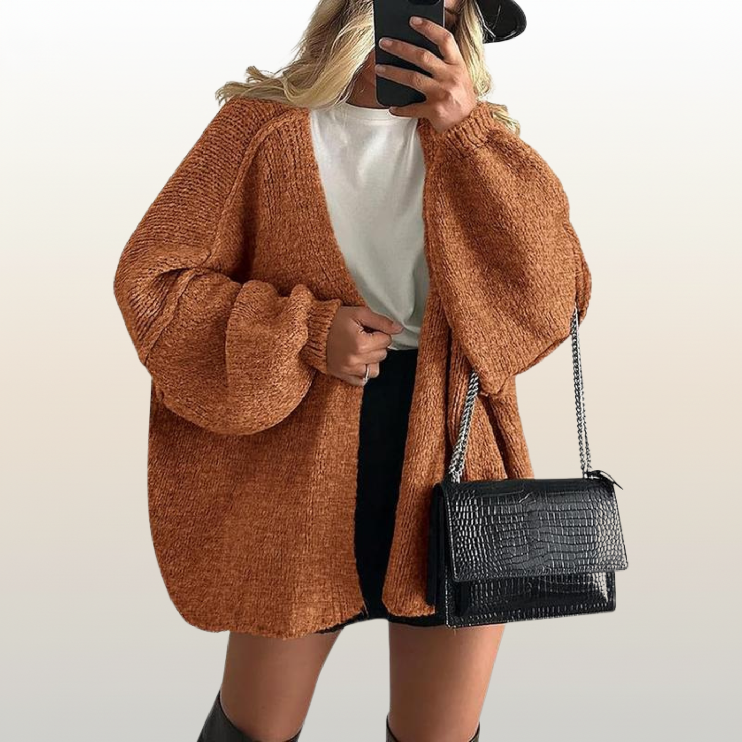 Women’s Oversized Knit Winter Cardigan – Ultra Soft & Cozy